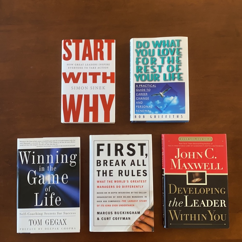 All 5 Leadership & Career Hardcover Books Like New